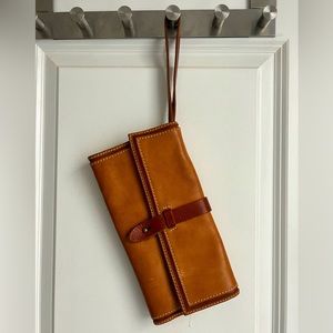 Madewell Tan/Brown Leather Wristlet Clutch